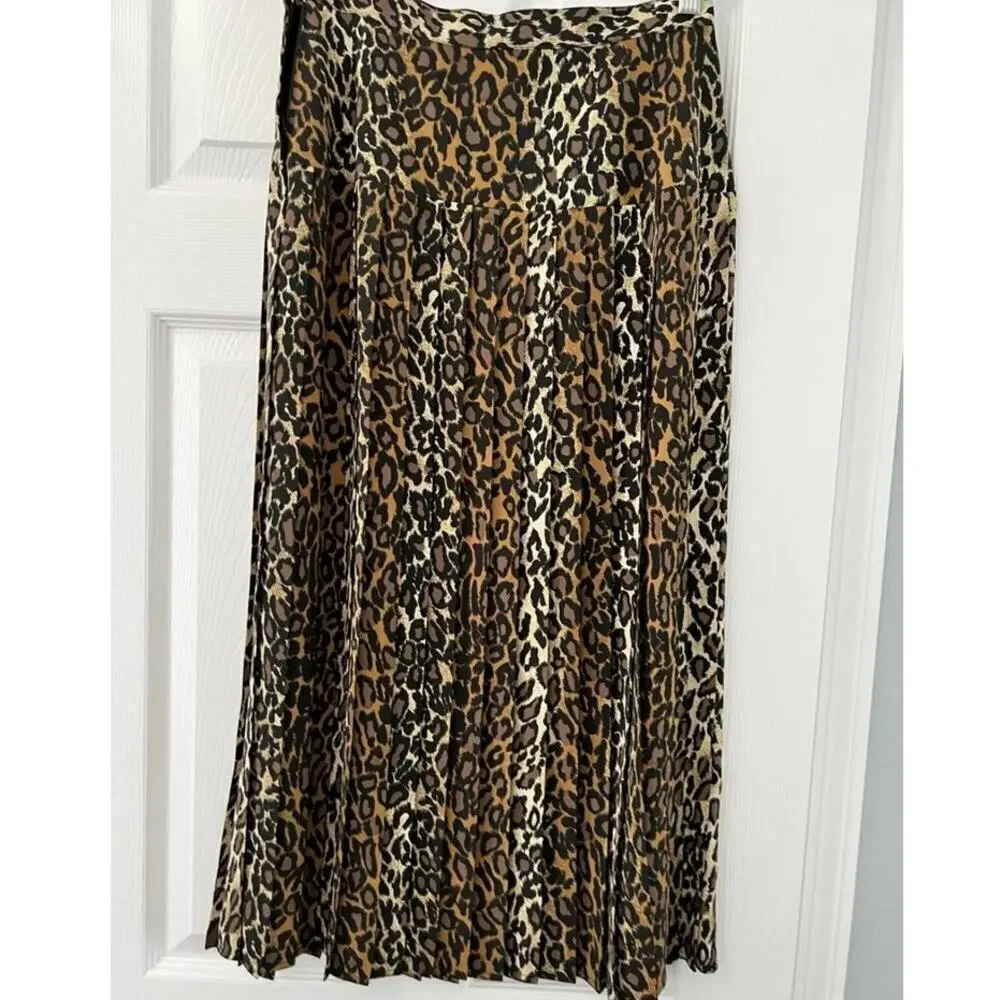 Vintage cheetah print maxi skirt sz 10